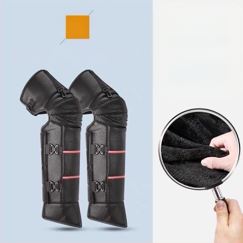 Нови топли наколенки за мъже и жени, зимни, студени, ветроустойчиви, с поларена подплата, удебелени, външно облекло, наколенки за мотоциклетисти