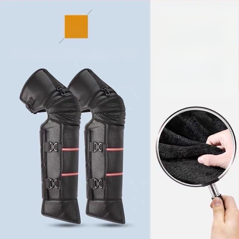 Нови топли наколенки за мъже и жени, зимни, студени, ветроустойчиви, с поларена подплата, удебелени, външно облекло, наколенки за мотоциклетисти