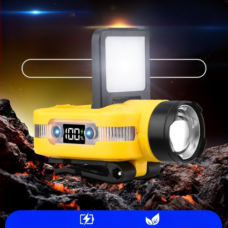 Speciális fejlámpa horgászathoz, indukciós kalapcsipesz, karimás lámpa, erős fényű, szuper fényes, fejre szerelhető, szuper hosszú élettartamú éjszakai horgászcsali lámpa