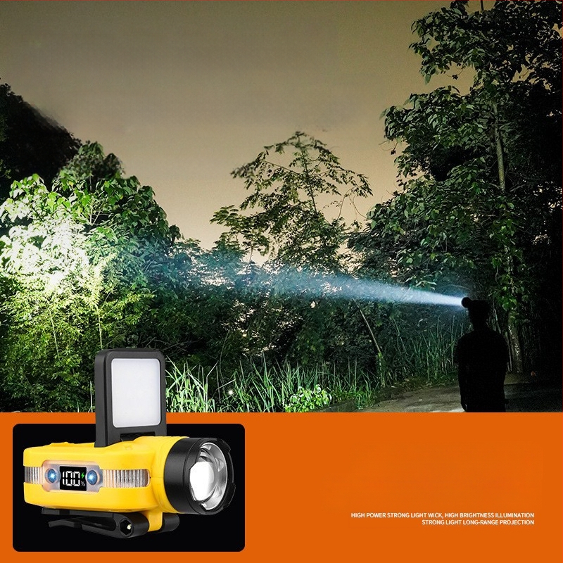 Speciális fejlámpa horgászathoz, indukciós kalapcsipesz, karimás lámpa, erős fényű, szuper fényes, fejre szerelhető, szuper hosszú élettartamú éjszakai horgászcsali lámpa