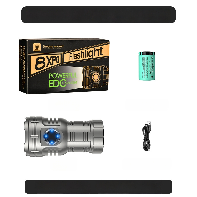 Az Amazon népszerű nyolcszögletű szörnyeteg zseblámpája szuper fényes kültéri háztartási hordozható mini világító tollcsipesz fém kalaplámpa