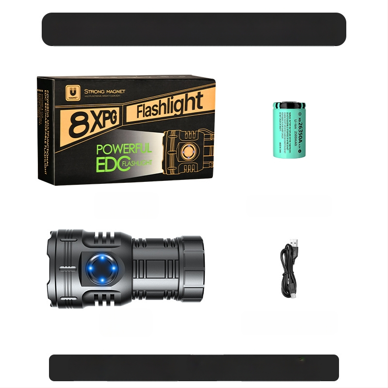 Az Amazon népszerű nyolcszögletű szörnyeteg zseblámpája szuper fényes kültéri háztartási hordozható mini világító tollcsipesz fém kalaplámpa