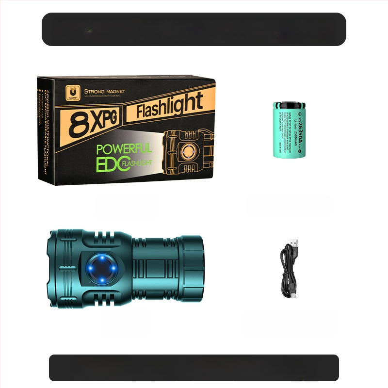 Az Amazon népszerű nyolcszögletű szörnyeteg zseblámpája szuper fényes kültéri háztartási hordozható mini világító tollcsipesz fém kalaplámpa