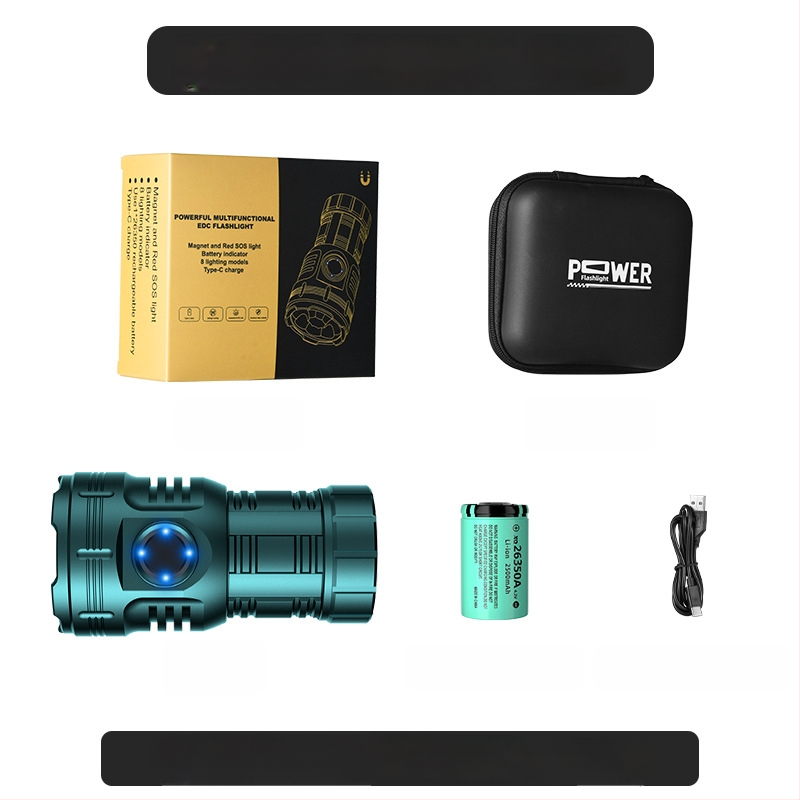 Az Amazon népszerű nyolcszögletű szörnyeteg zseblámpája szuper fényes kültéri háztartási hordozható mini világító tollcsipesz fém kalaplámpa