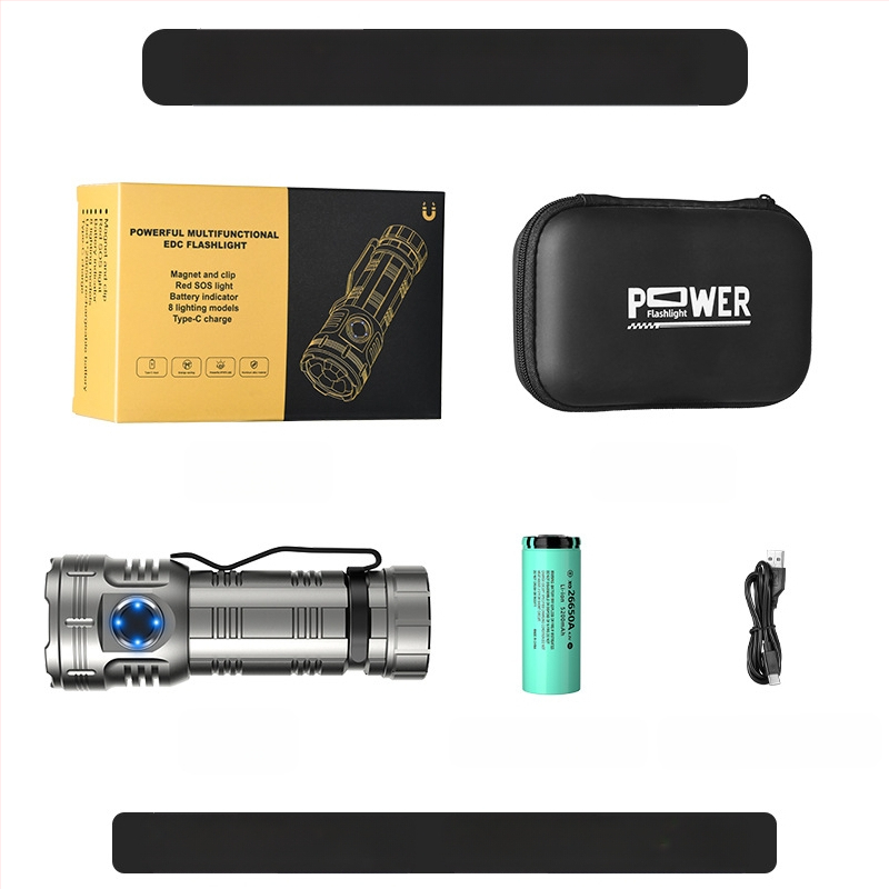 Az Amazon népszerű nyolcszögletű szörnyeteg zseblámpája szuper fényes kültéri háztartási hordozható mini világító tollcsipesz fém kalaplámpa