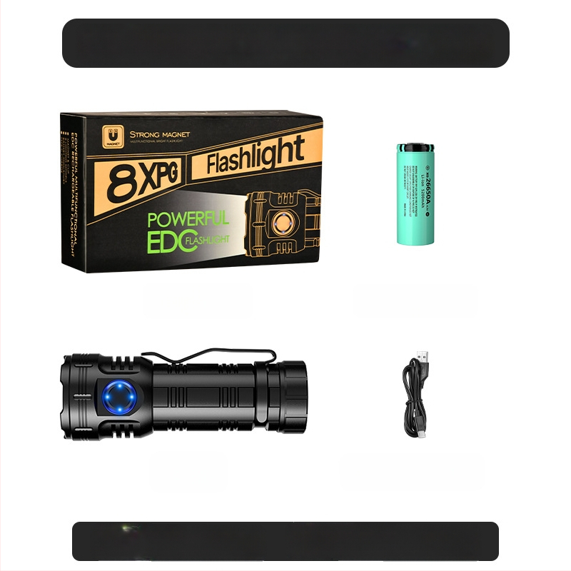 Az Amazon népszerű nyolcszögletű szörnyeteg zseblámpája szuper fényes kültéri háztartási hordozható mini világító tollcsipesz fém kalaplámpa