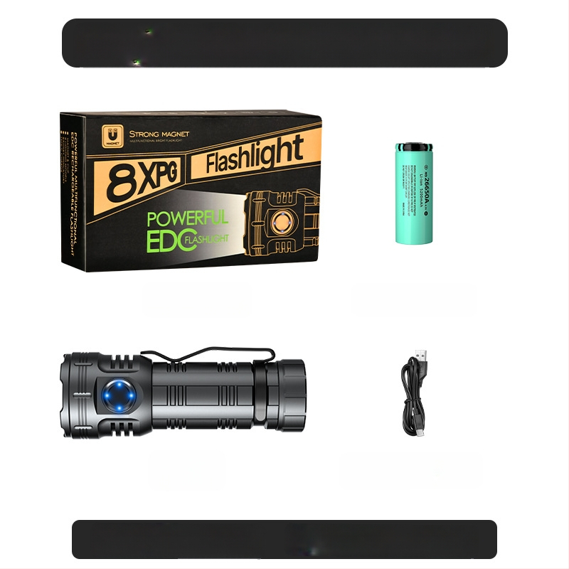 Az Amazon népszerű nyolcszögletű szörnyeteg zseblámpája szuper fényes kültéri háztartási hordozható mini világító tollcsipesz fém kalaplámpa