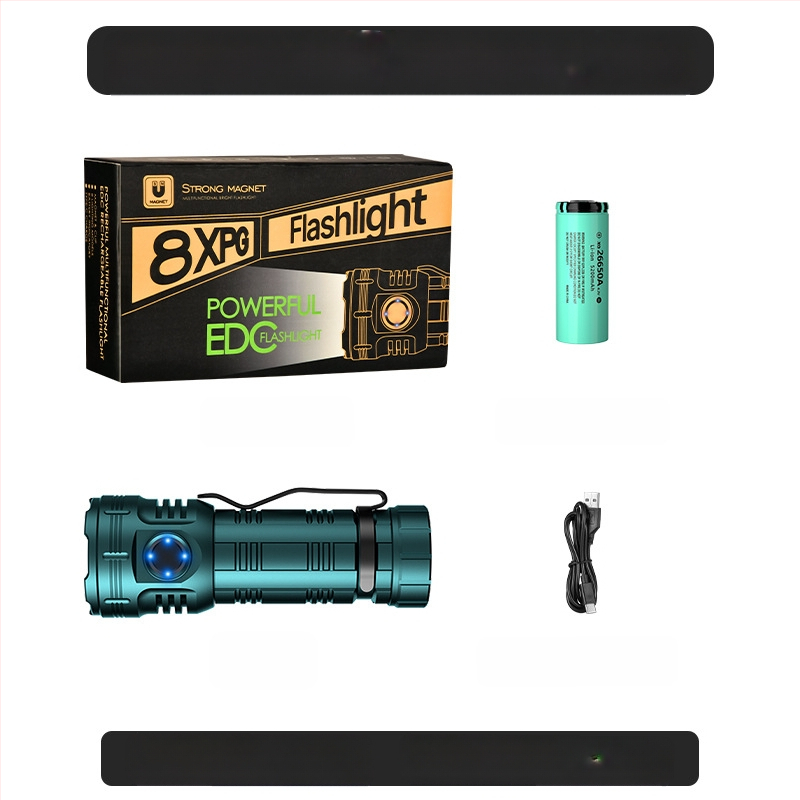 Az Amazon népszerű nyolcszögletű szörnyeteg zseblámpája szuper fényes kültéri háztartási hordozható mini világító tollcsipesz fém kalaplámpa