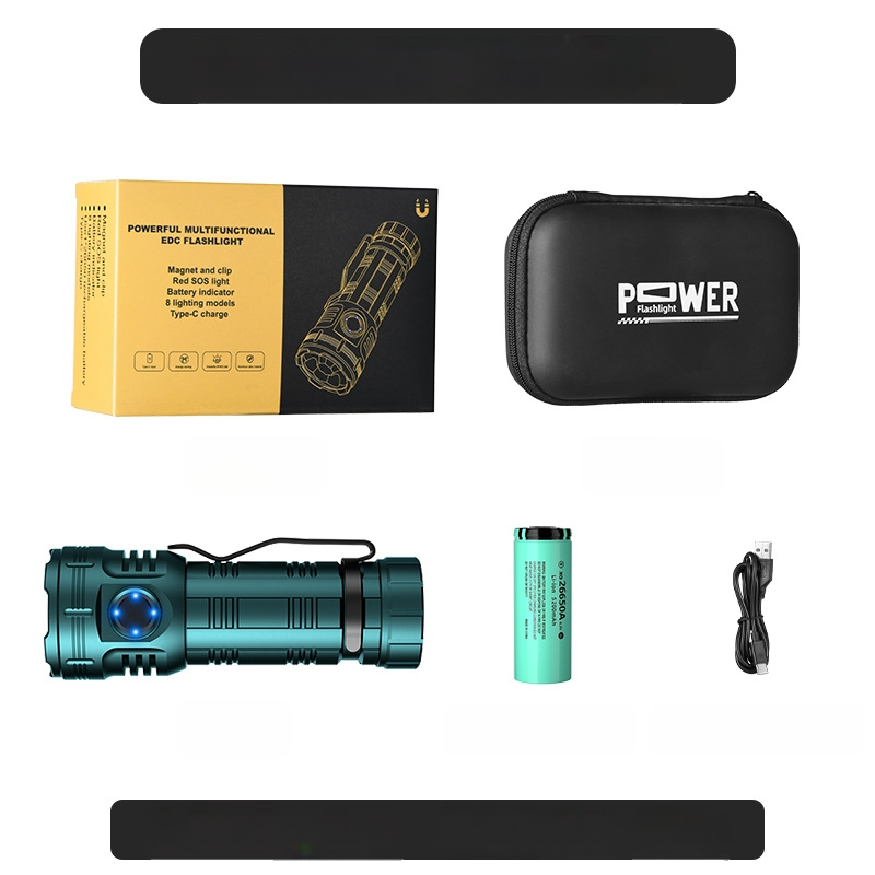 Az Amazon népszerű nyolcszögletű szörnyeteg zseblámpája szuper fényes kültéri háztartási hordozható mini világító tollcsipesz fém kalaplámpa