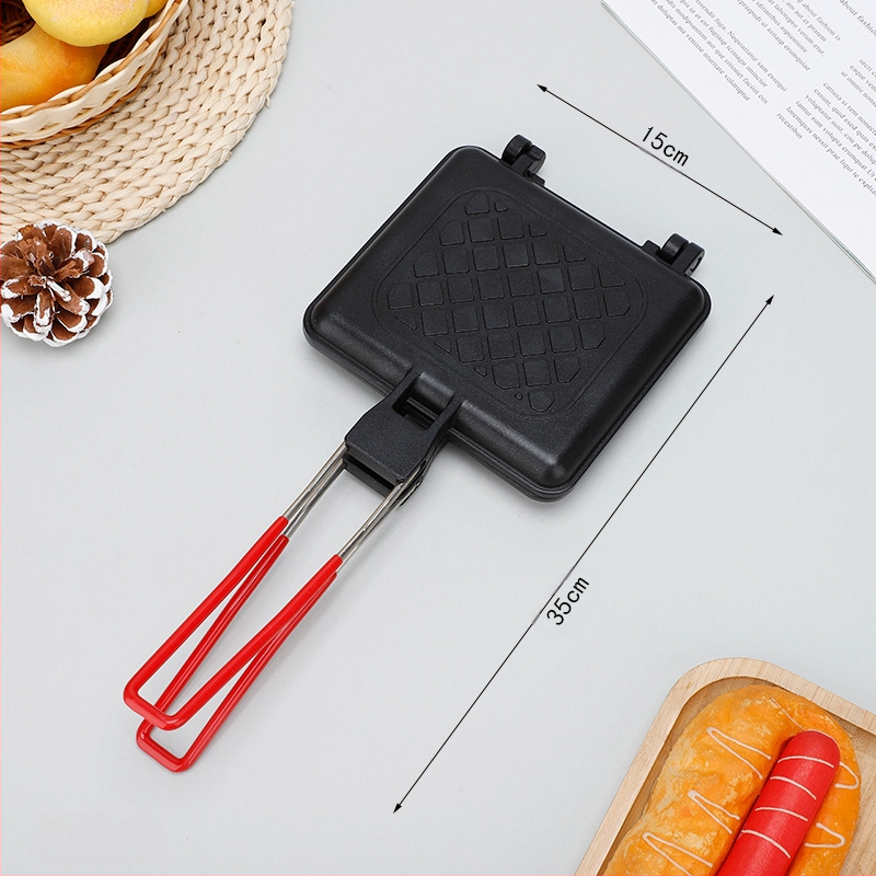 Határokon átnyúló kültéri levehető szendvics sütőforma kétoldalas tapadásmentes sütőforma gáz univerzális kenyérsütő forma