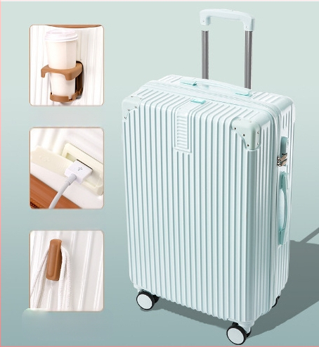 20 hüvelykes alumínium vázas kocsi tok univerzális kerekes bőrönd női bőrönd retro 24 hüvelykes diák jelszó doboz nagykereskedelmi poggyász