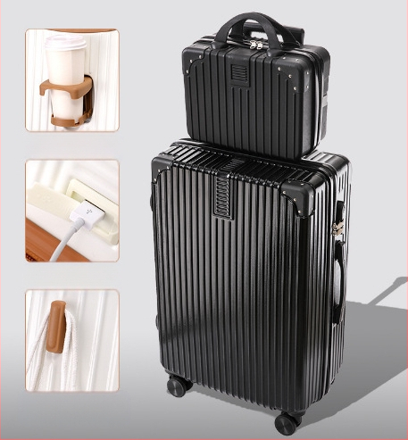 20 hüvelykes alumínium vázas kocsi tok univerzális kerekes bőrönd női bőrönd retro 24 hüvelykes diák jelszó doboz nagykereskedelmi poggyász