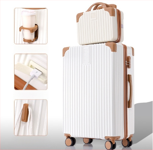 20 hüvelykes alumínium vázas kocsi tok univerzális kerekes bőrönd női bőrönd retro 24 hüvelykes diák jelszó doboz nagykereskedelmi poggyász