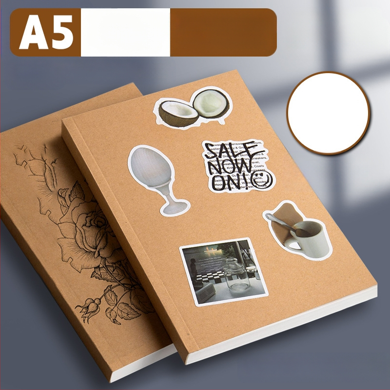 „Wright“ užrašų knygelė, A4 formato, horizontalios linijos, kraftpopierius, biuro klijų įrišimas, mažas užrašų knygelė, B5 formato užrašų dienoraštis, storas užrašų knygelė