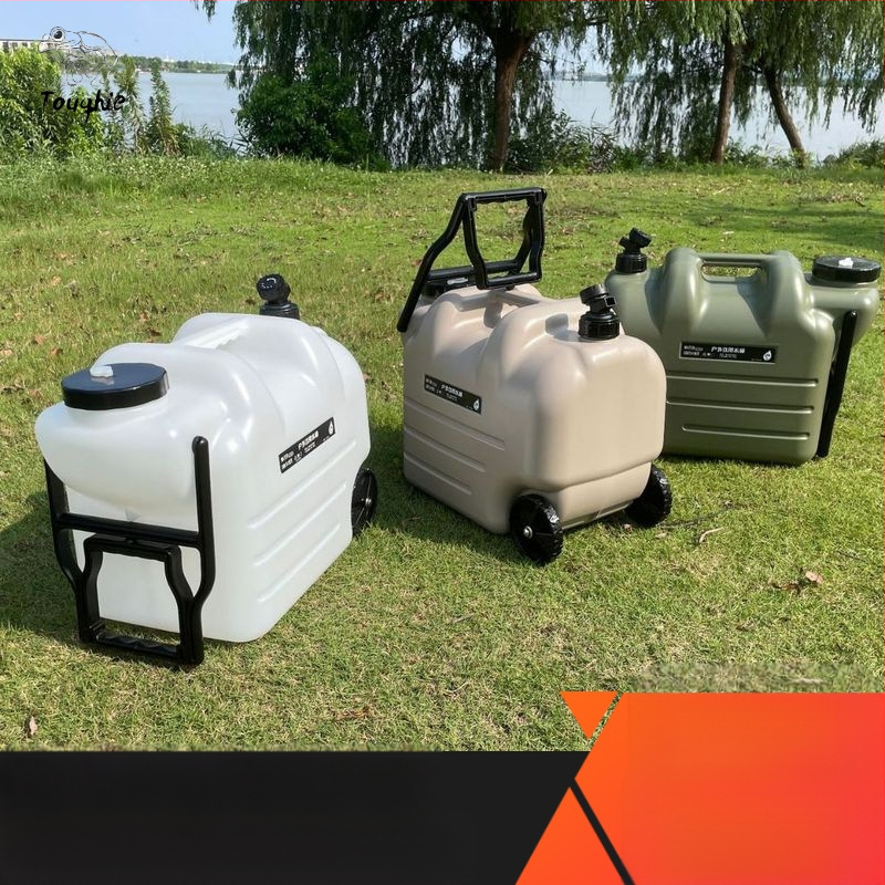 Rūpnīcas tiešās piegādes kempinga āra PE spainis ar pārnēsājamu vilkšanas stieni, liela ūdens uzglabāšanas automašīnas dzeramā ūdens uzglabāšanas tvertne