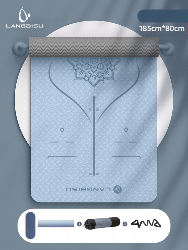 Jógaszőnyeg Fitness Mat Extra Nagy Extra Széles Extra Vastag TPE Csúszásgátló Lengéscsillapító Csendes Jógaszőnyeg Nőknek