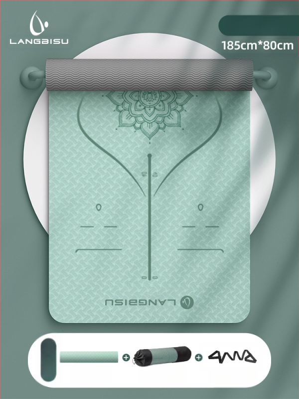 Jógaszőnyeg Fitness Mat Extra Nagy Extra Széles Extra Vastag TPE Csúszásgátló Lengéscsillapító Csendes Jógaszőnyeg Nőknek