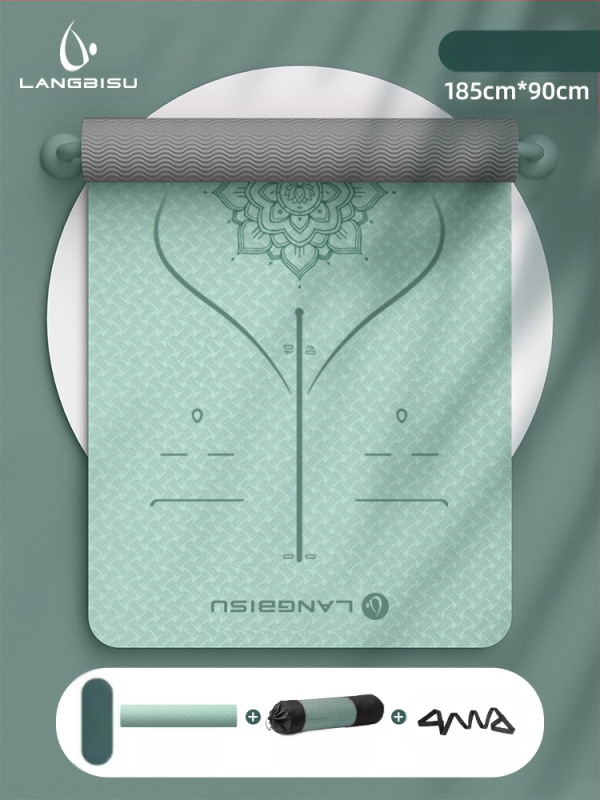 Jógaszőnyeg Fitness Mat Extra Nagy Extra Széles Extra Vastag TPE Csúszásgátló Lengéscsillapító Csendes Jógaszőnyeg Nőknek