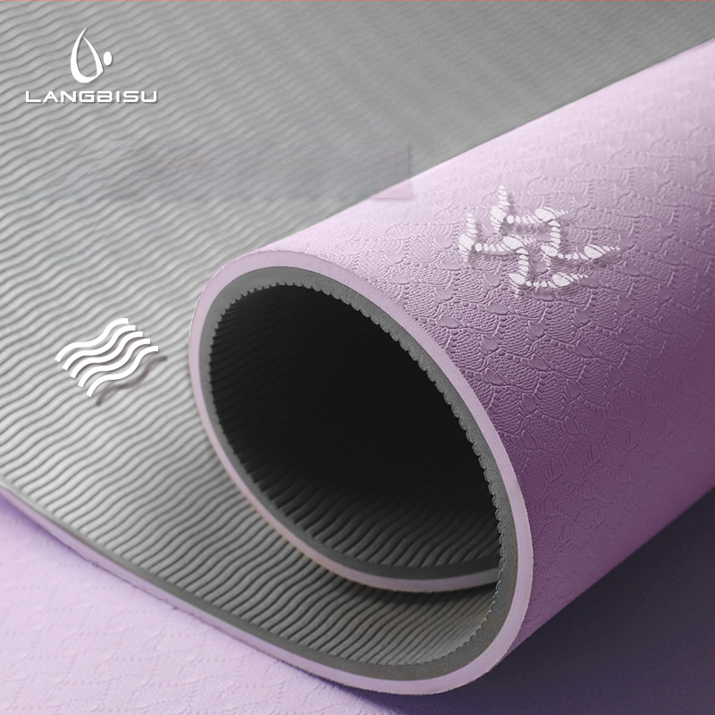 Jógaszőnyeg Fitness Mat Extra Nagy Extra Széles Extra Vastag TPE Csúszásgátló Lengéscsillapító Csendes Jógaszőnyeg Nőknek