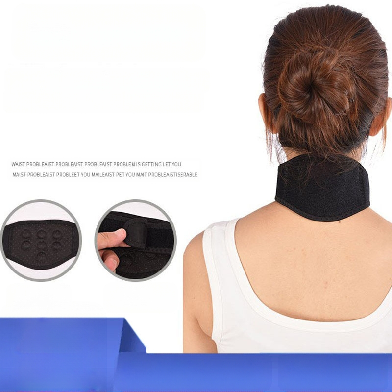 Хъбей Търговия на едро с турмалинов самозагряващ се протектор за врата Универсален подарък Горещо пресован магнитен протектор за врата Топъл протектор за шиен гръбнак Протектор за врата