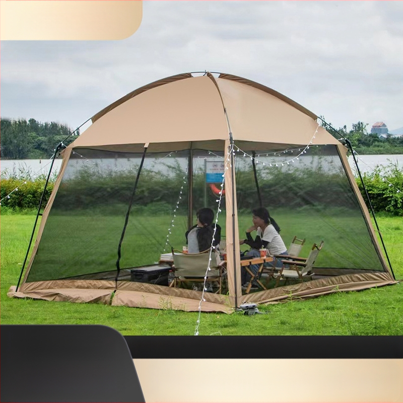 Kültéri kemping napernyő sátor strand kemping főzés grill háló szélálló és esőálló gyári pergola vízálló