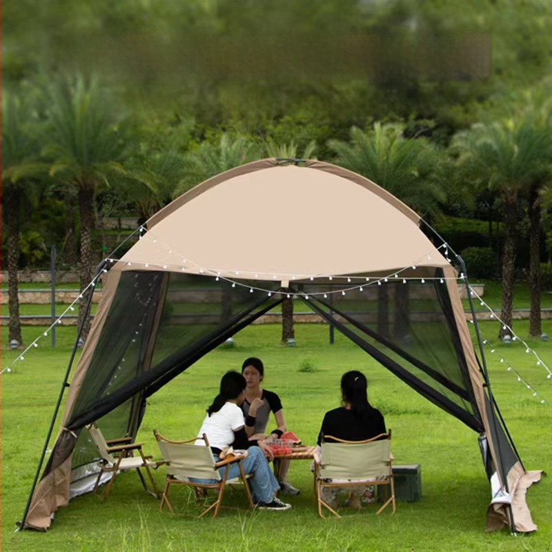 Kültéri kemping napernyő sátor strand kemping főzés grill háló szélálló és esőálló gyári pergola vízálló