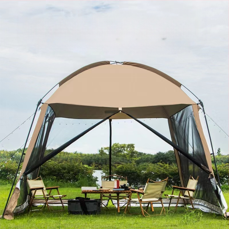 Kültéri kemping napernyő sátor strand kemping főzés grill háló szélálló és esőálló gyári pergola vízálló