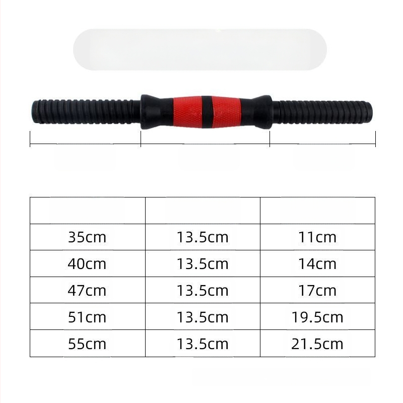 Hantelių strypas universalus, pora rankenų, prailginta 35/40/51CM, veržlės jungtis, hantelių priedai 2,5 cm, didmeninė prekyba