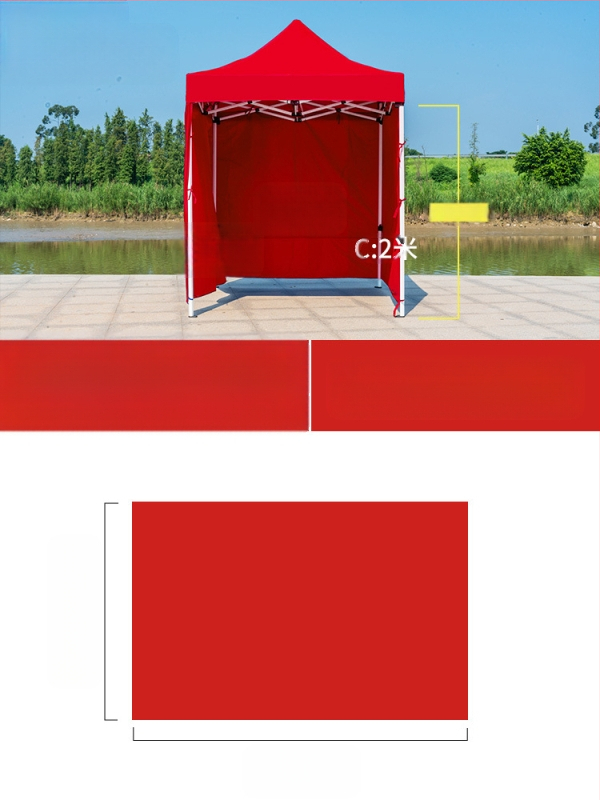 Kültéri négylábú sátorszövet, visszahúzható, négysarkú esernyő, átlátszó esernyőszövet, vastagított, szélálló, vízálló szélállványos ponyva