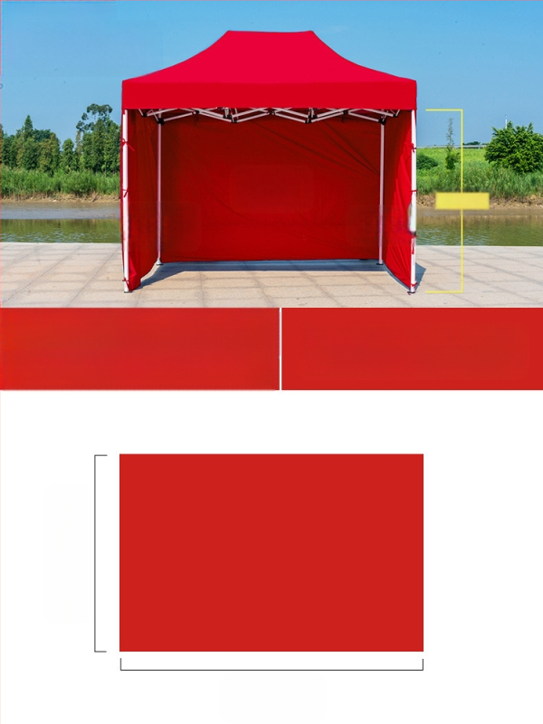 Kültéri négylábú sátorszövet, visszahúzható, négysarkú esernyő, átlátszó esernyőszövet, vastagított, szélálló, vízálló szélállványos ponyva