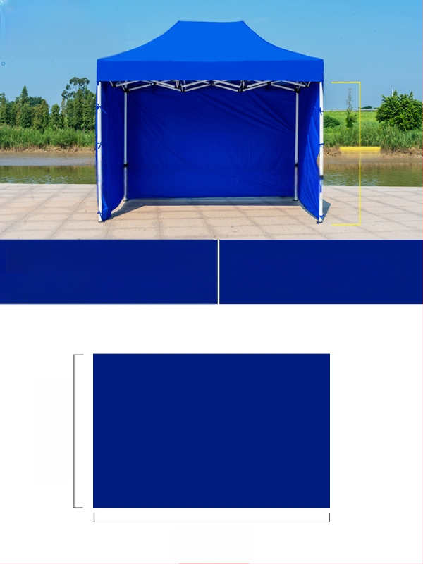 Kültéri négylábú sátorszövet, visszahúzható, négysarkú esernyő, átlátszó esernyőszövet, vastagított, szélálló, vízálló szélállványos ponyva