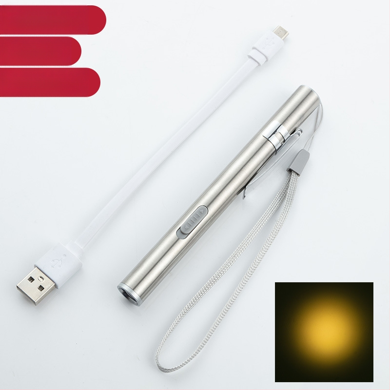 Mokinio rašiklis gydytojo slaugytojo vaikams rytinis patikrinimas USB įkraunamas oftalmologijos otolaringologijos burnos mažas medicininis žibintuvėlis LED