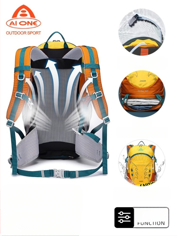 Aiwangi õues ronimiseks mõeldud kott, millel on riputatud seljaosa, veekindel meeste ja naiste telkimis-, matka- ja jalgrattasõidu seljakott 30L