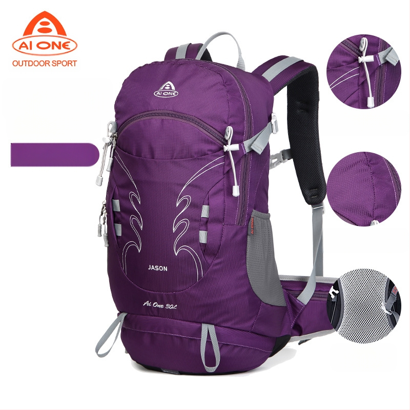 Aiwang Vanjska planinarska torba s visećim leđima Vodootporna muška i ženska kamperska, planinarska i biciklistička torba 30L