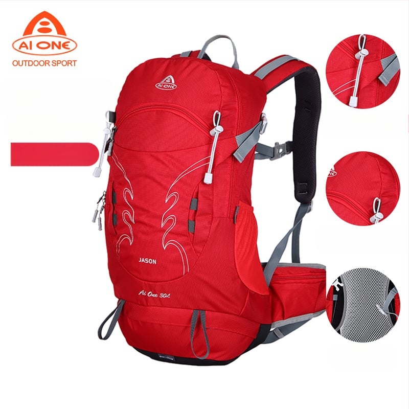 Aiwang Vanjska planinarska torba s visećim leđima Vodootporna muška i ženska kamperska, planinarska i biciklistička torba 30L