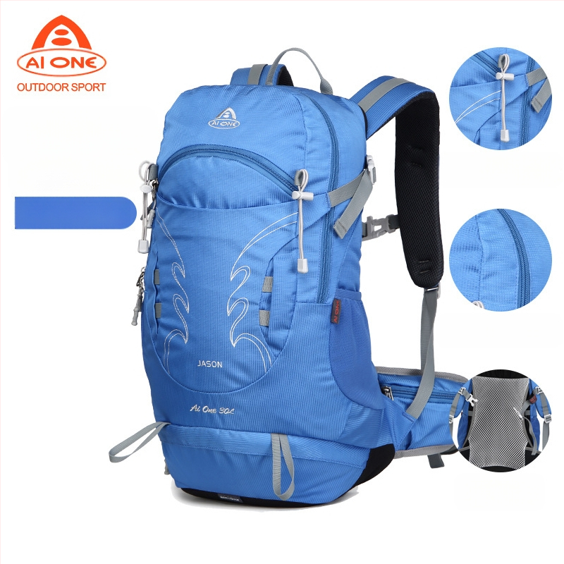 Aiwangi õues ronimiseks mõeldud kott, millel on riputatud seljaosa, veekindel meeste ja naiste telkimis-, matka- ja jalgrattasõidu seljakott 30L