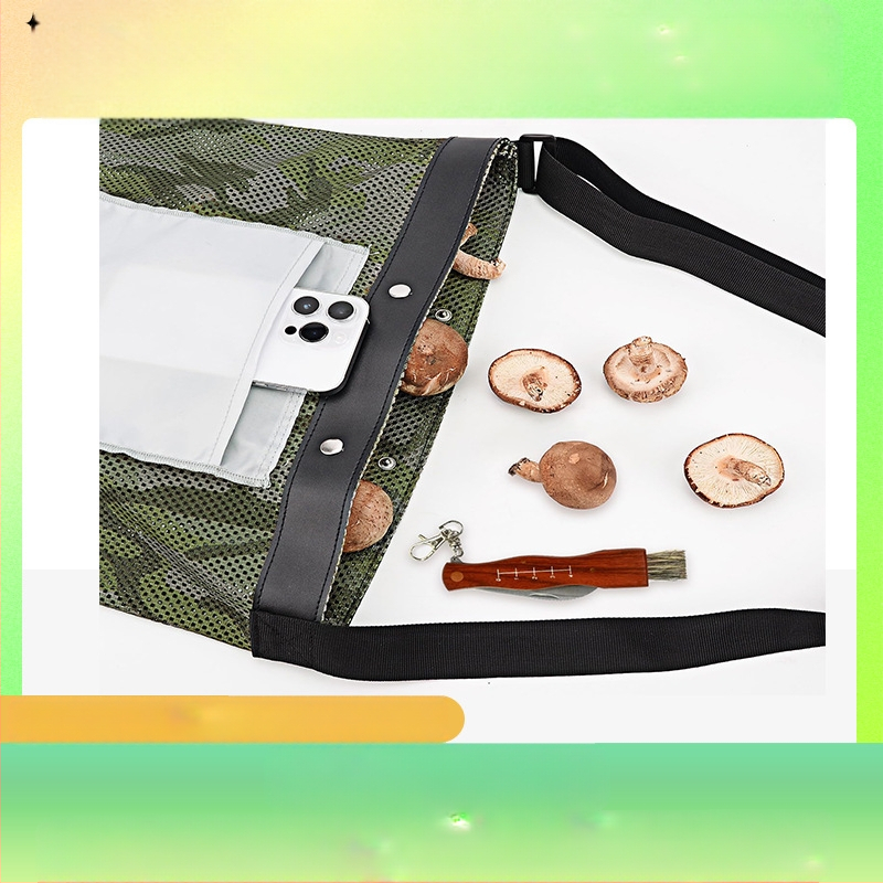 Amazon kültéri gyümölcsös zsák, légáteresztő, kétoldalas, álcázó, vadgomba-szedő táska, összecsukható, nagyméretű betakarító táska