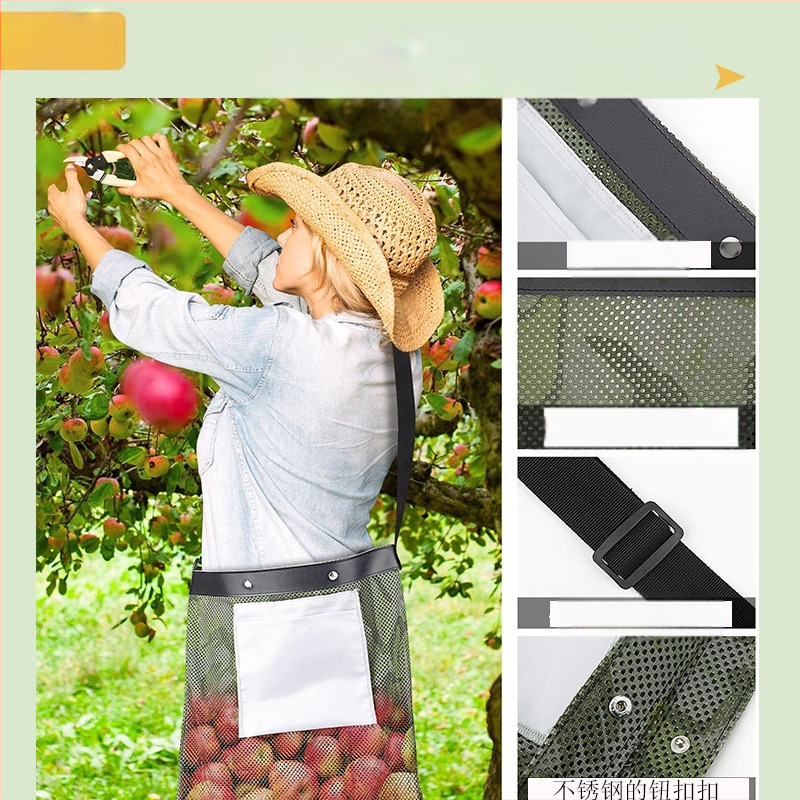 Amazon kültéri gyümölcsös zsák, légáteresztő, kétoldalas, álcázó, vadgomba-szedő táska, összecsukható, nagyméretű betakarító táska