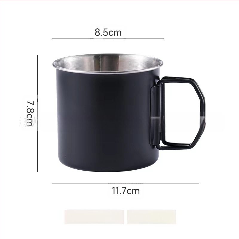 Āra nerūsējošā tērauda 304 saliekamā krūze Āra kempinga virtuves piederumi Alpīnisma ūdens krūze Pārnēsājama uzglabāšanas alus krūze