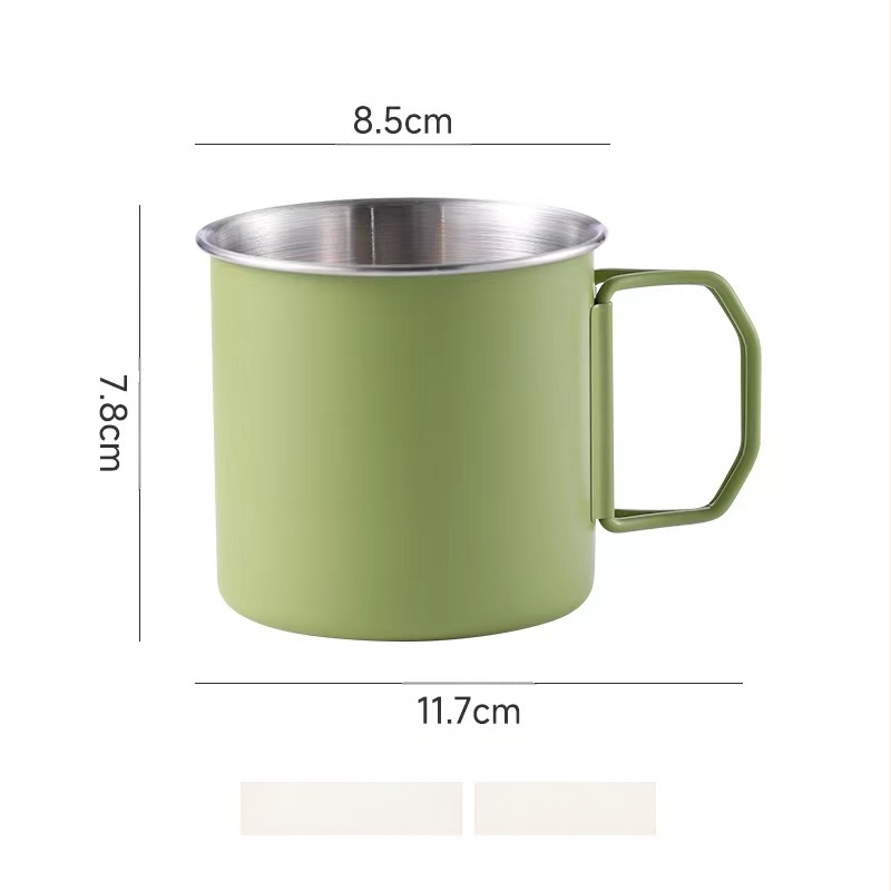 Āra nerūsējošā tērauda 304 saliekamā krūze Āra kempinga virtuves piederumi Alpīnisma ūdens krūze Pārnēsājama uzglabāšanas alus krūze