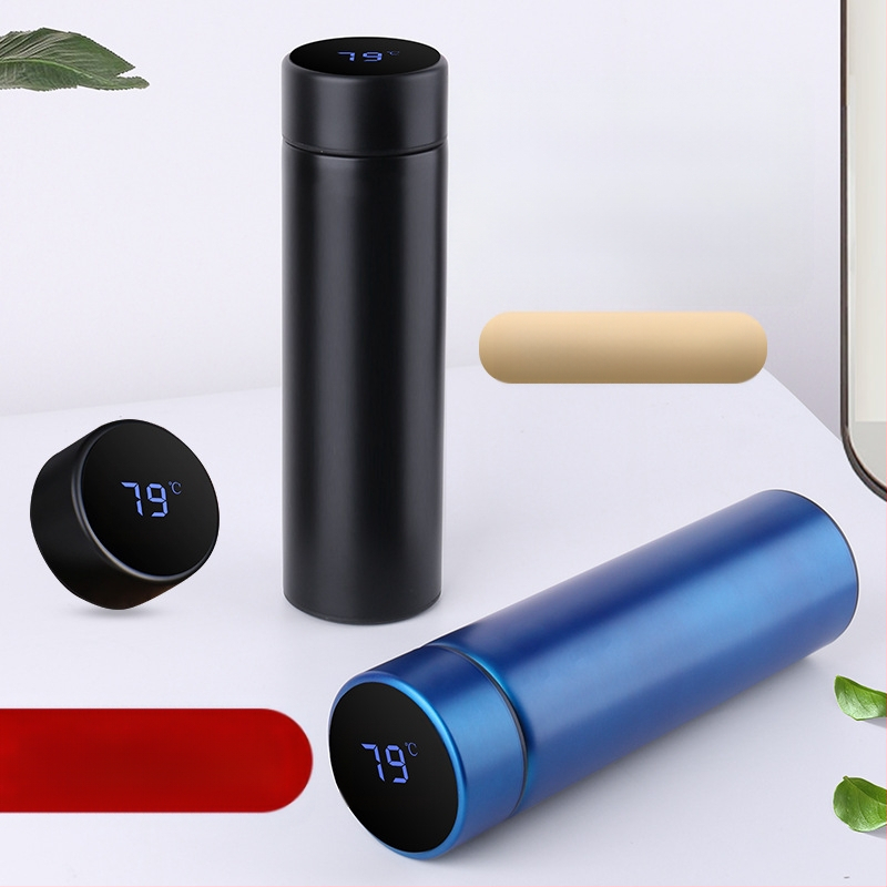 304 rozsdamentes acél érintőképernyős kijelző hőmérsékletmérő pohár intelligens LED termosz pohár dupla vákuumos hőmérsékletmérés hőmérsékletmérő pohár nyomtatási logó