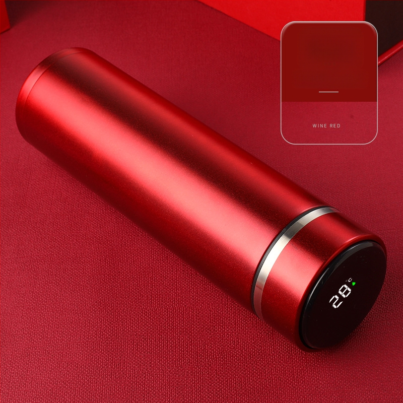 304 rozsdamentes acél érintőképernyős kijelző hőmérsékletmérő pohár intelligens LED termosz pohár dupla vákuumos hőmérsékletmérés hőmérsékletmérő pohár nyomtatási logó
