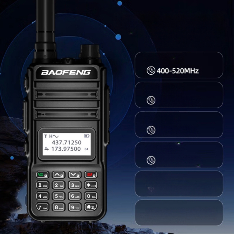 Uus Baofengi raadiosaatja suure võimsusega otselaadimisega FM-kahesektsiooniline ehitusplatsi isejuhtiv tuurikäeshoitav hotelliplatsi hulgimüük