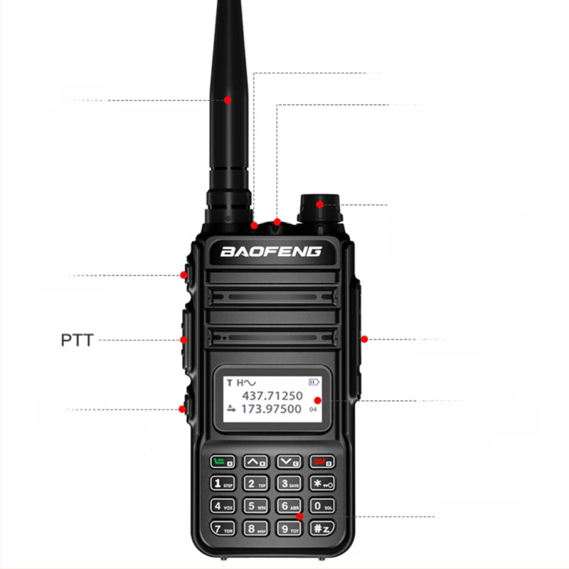 Uus Baofengi raadiosaatja suure võimsusega otselaadimisega FM-kahesektsiooniline ehitusplatsi isejuhtiv tuurikäeshoitav hotelliplatsi hulgimüük