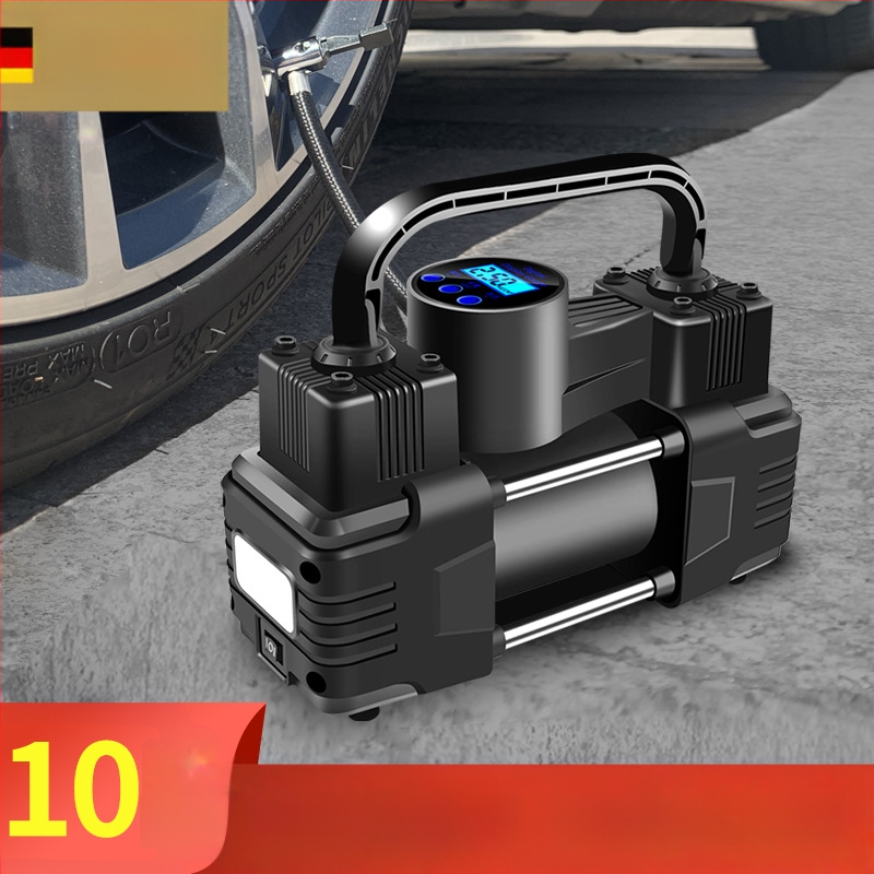 Auto õhupump kahesilindriline rehvipump kaasaskantav 12V auto kasutamiseks kõrgsurve elektriline metallist õhukompressor