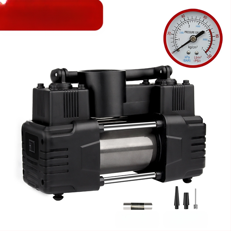 Auto õhupump kahesilindriline rehvipump kaasaskantav 12V auto kasutamiseks kõrgsurve elektriline metallist õhukompressor