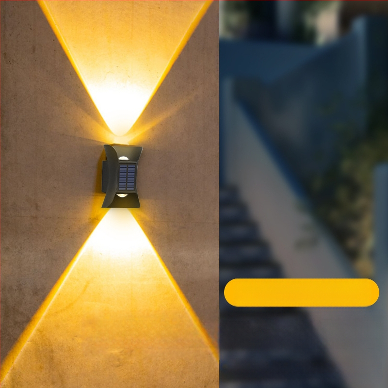 Naujas saulės rago formos lauko lempa, atspari vandeniui, sieninė sieninė lempa, kiemo sodo siena, prožektorius, vilos durų sieninė lempa