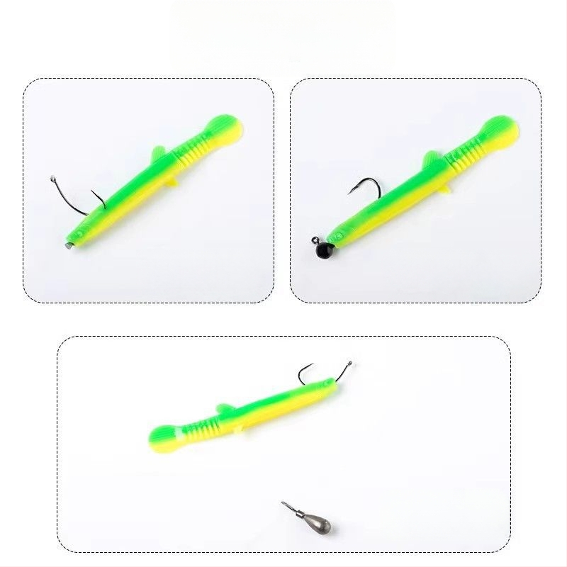 Naujas bioninis mažų ešerių masalas su druskos ir žuvies skoniu, skirtas mandarinų žuvims ir ešeriams žvejoti. Minkšti kirminai. Netikras masalas žvejybai. Žvejybos reikmenys.