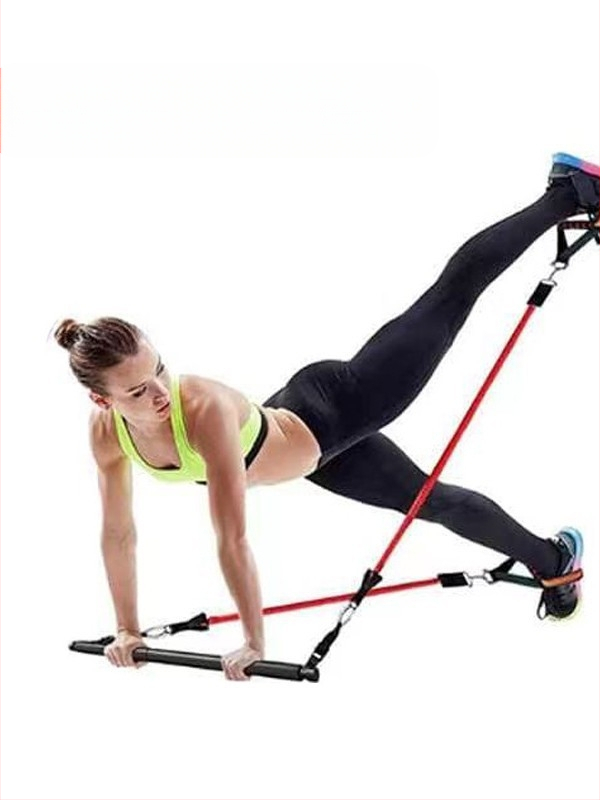 Pilateso lazda namams, jogos treniruotėms, daugiafunkcis reguliuojamas trijų dalių Pilateso lazdos kostiumas