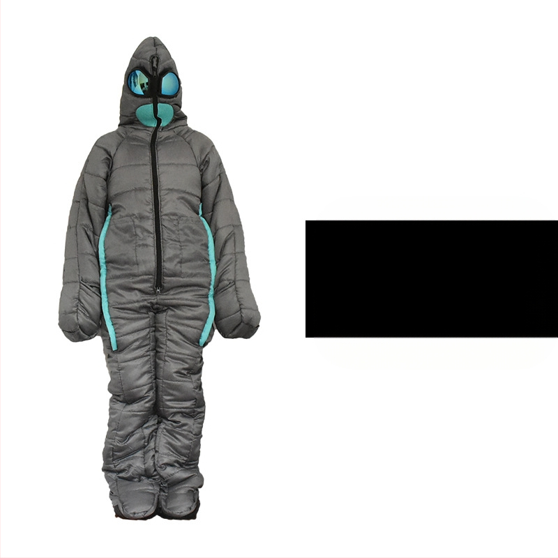 Спален чувал за къмпинг на открито в стил „Alien“, ескорт за болница, защита от топлина и студ, спален чувал за четене през нощта и през нощта, спален чувал за мумия